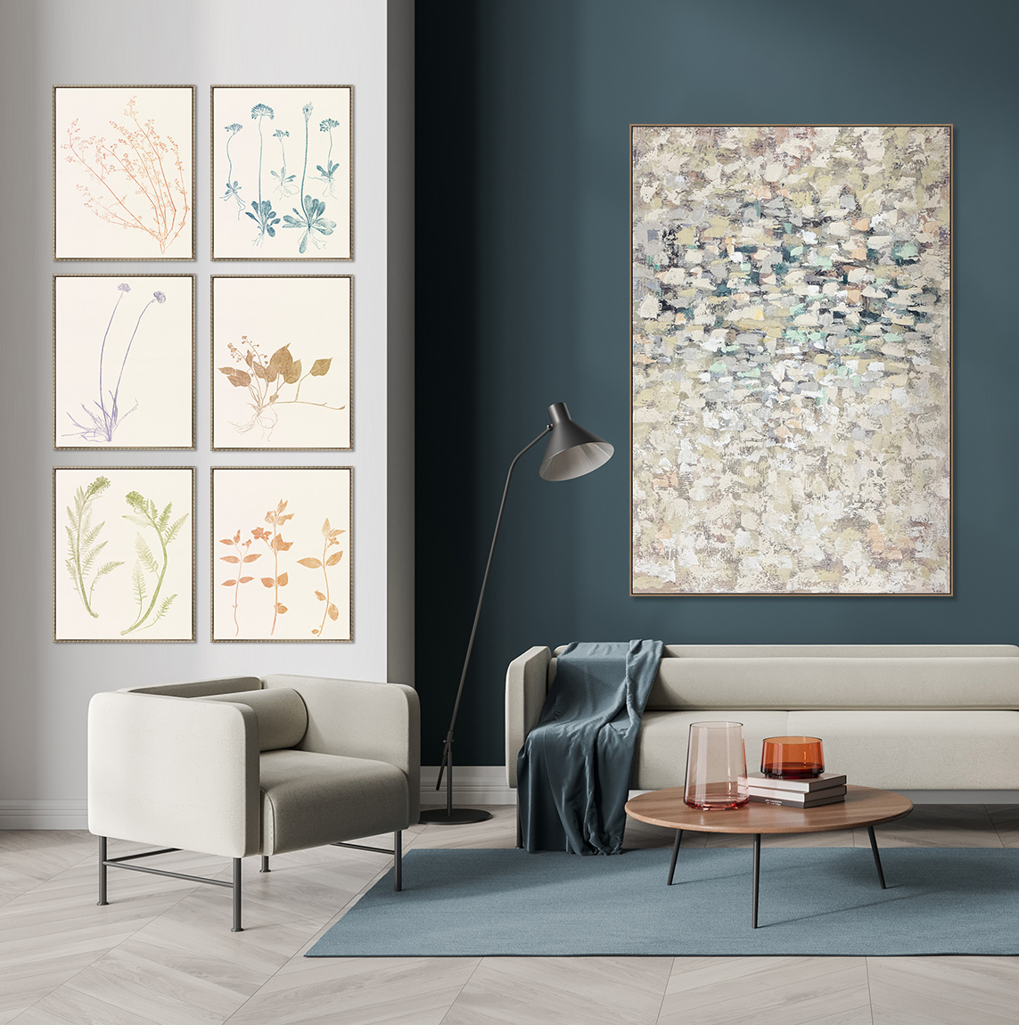 Botanical Grid Art
